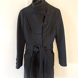 Y2K Miss Sixty black wool coat
